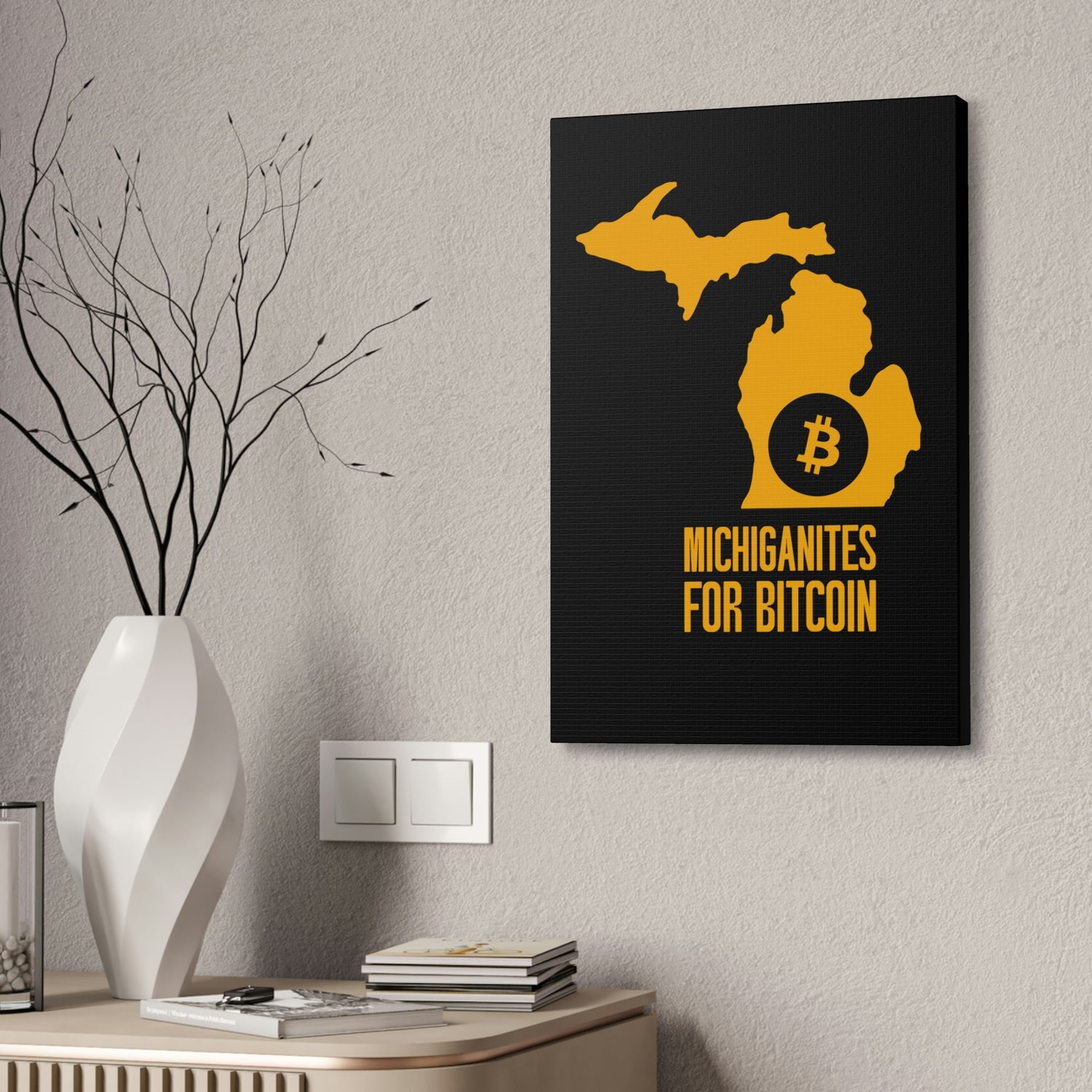 Michiganites for Bitcoin | Wall Canvas