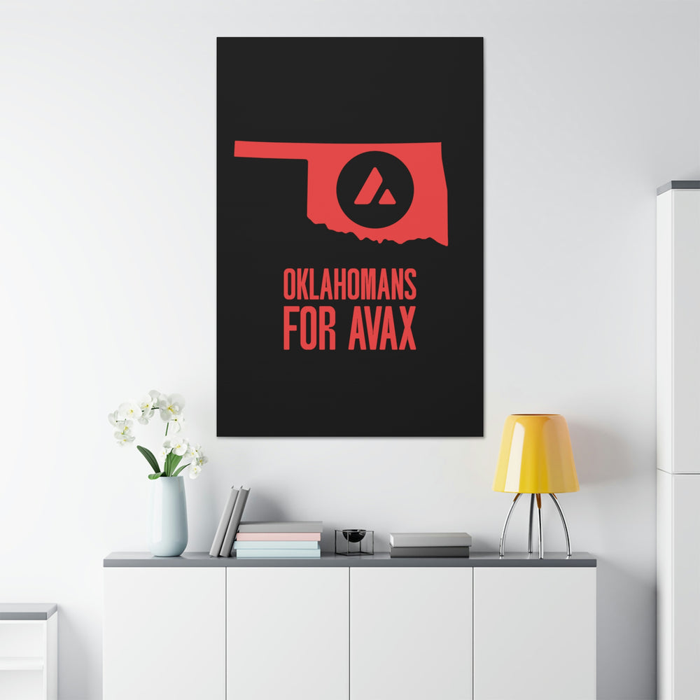 Oklahomans for Avax | Wall Canvas