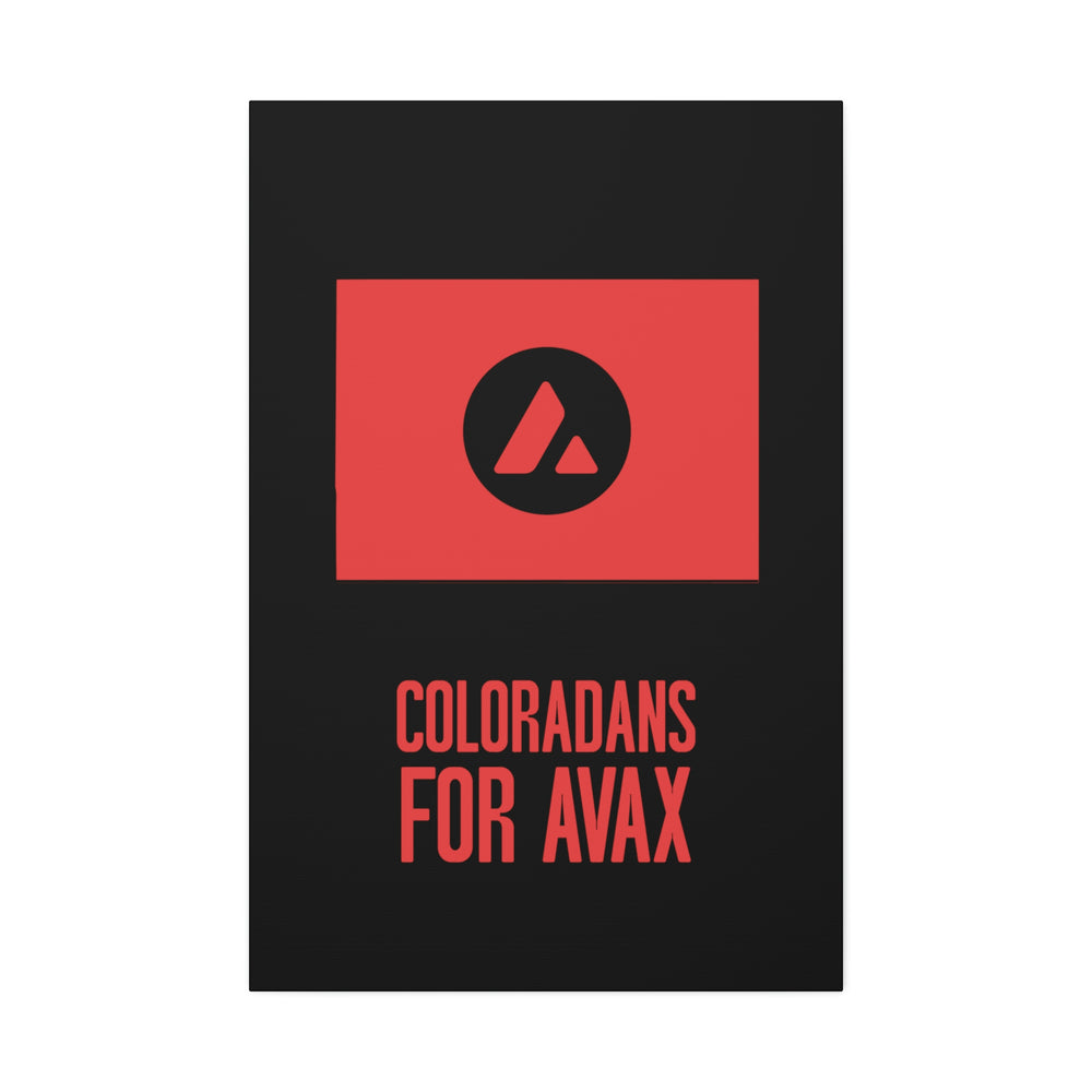 Coloradans for Avax | Wall Canvas