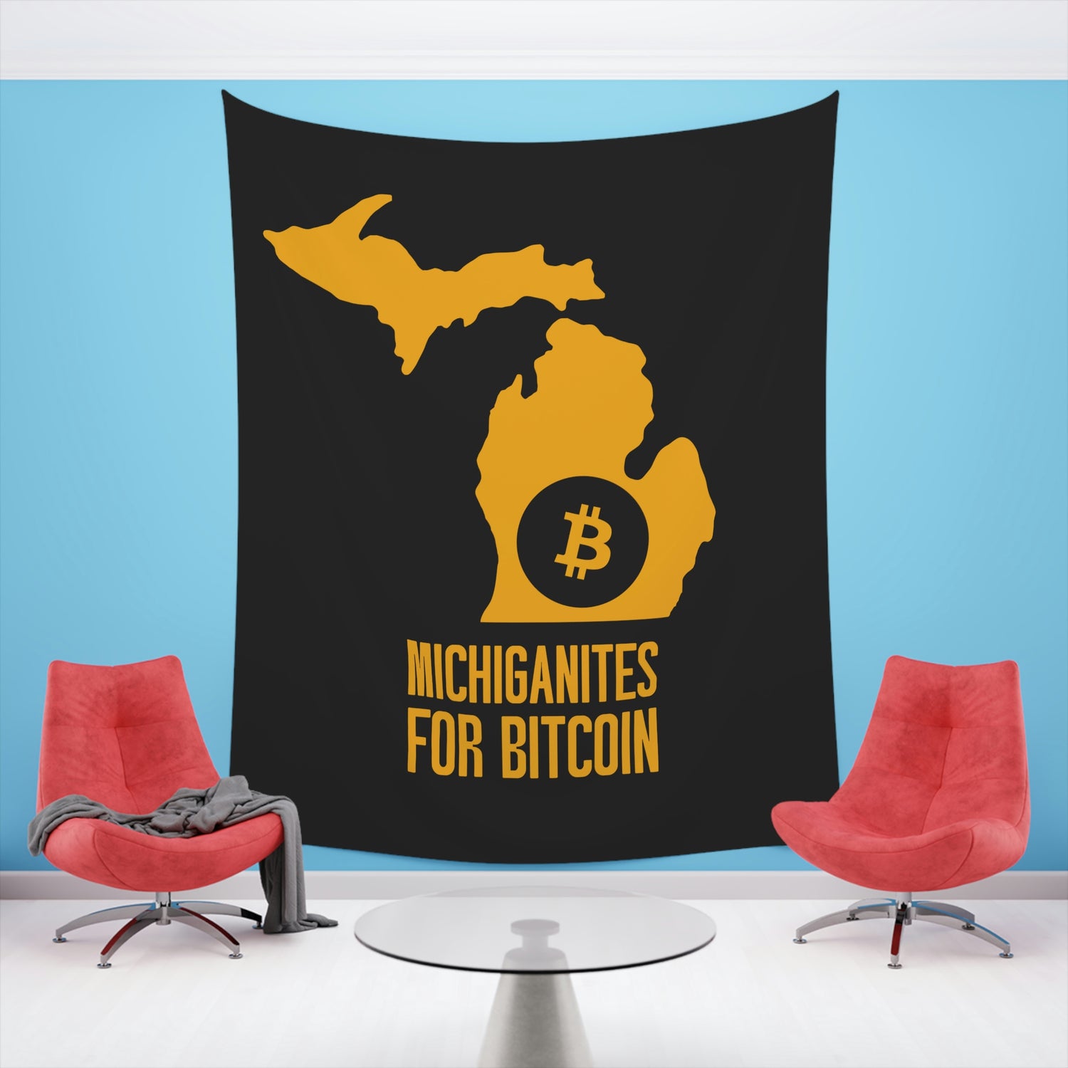 Michiganites for Bitcoin | Wall Tapestry