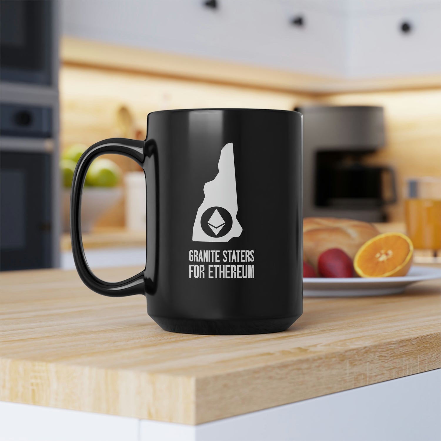 Granite Staters for Ethereum | Black Mug