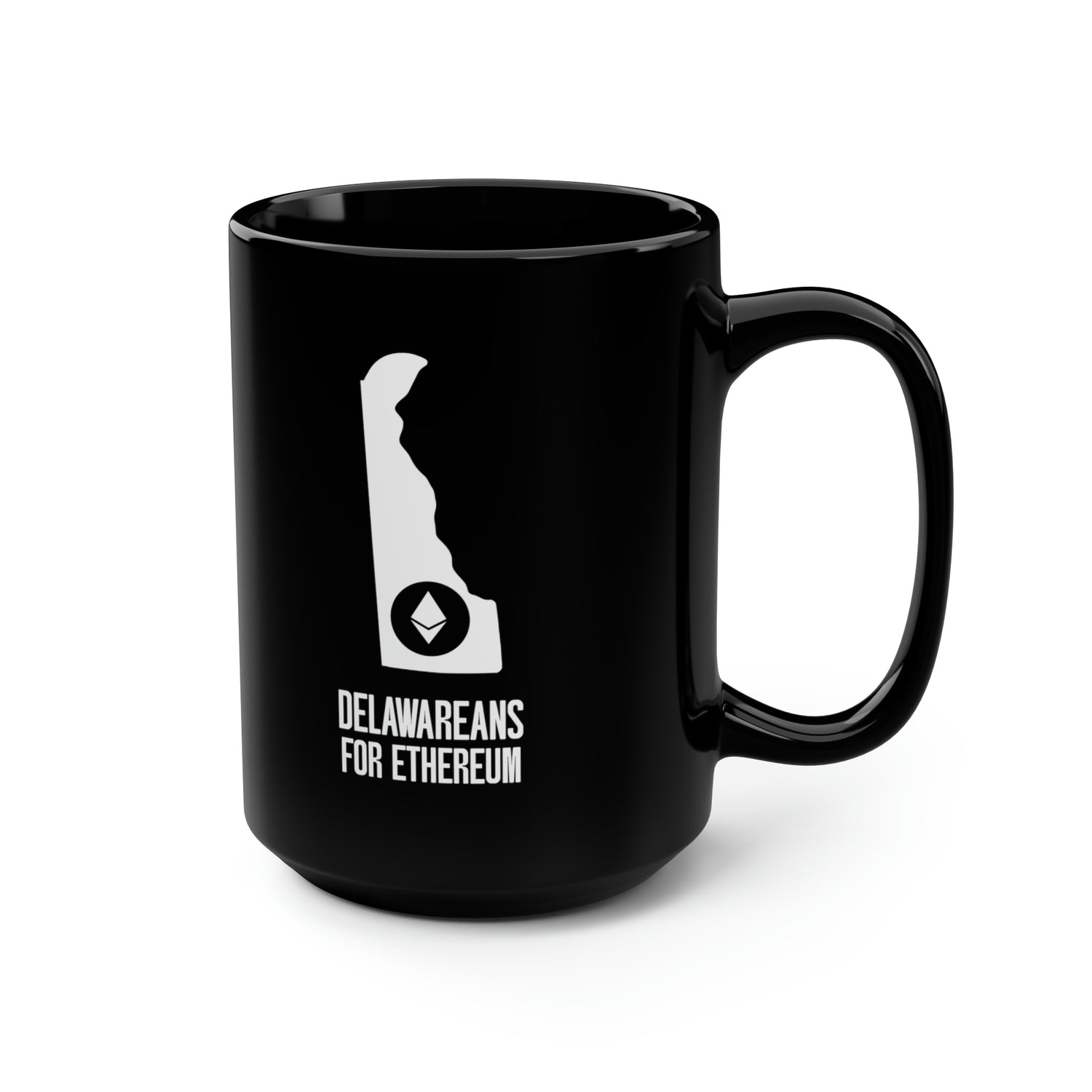 Delawareans for Ethereum | Black Mug