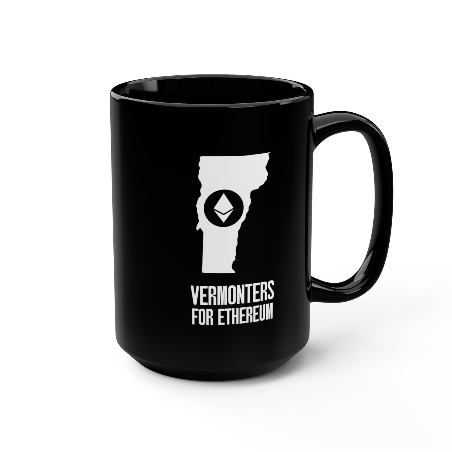 Vermonters for Ethereum | Black Mug