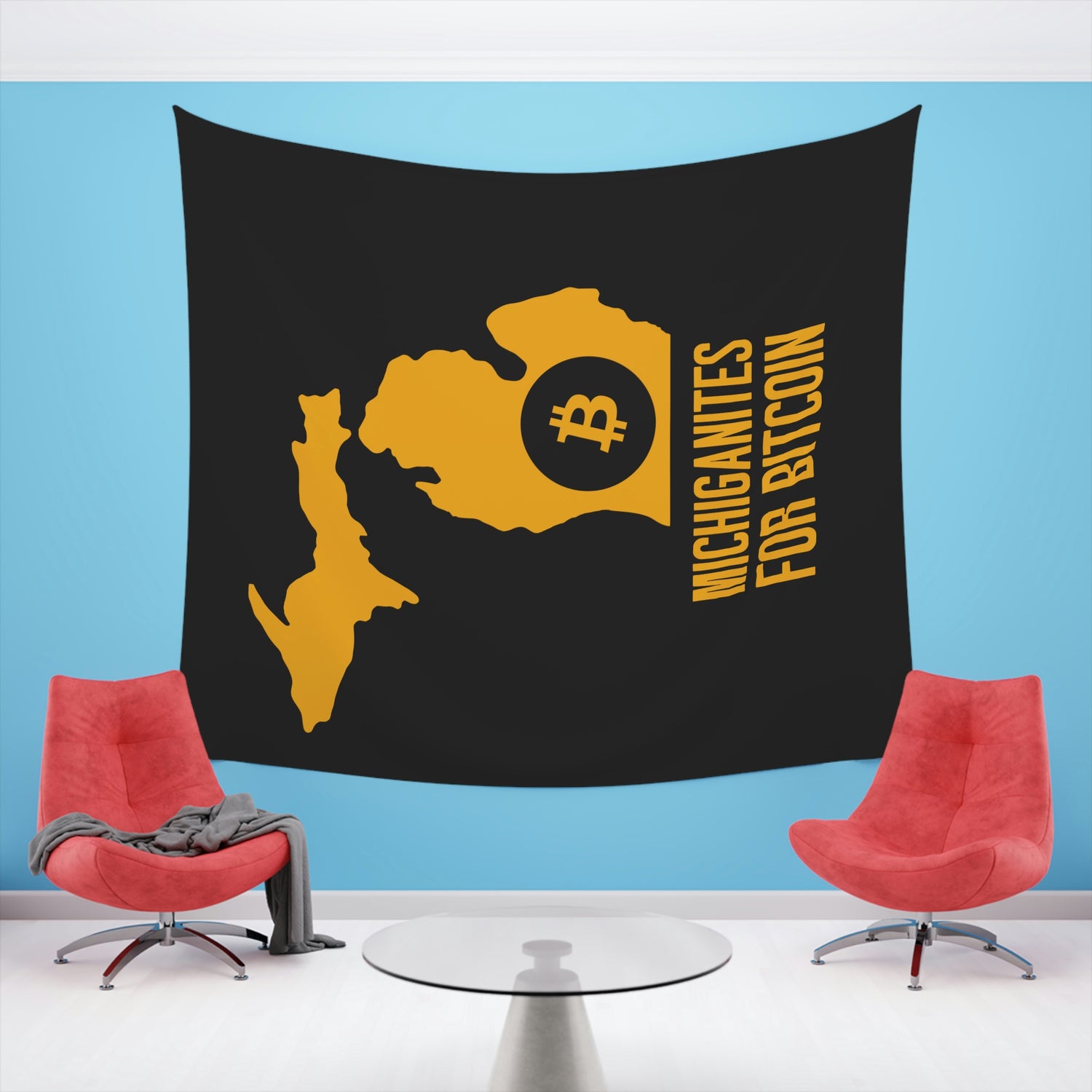 Michiganites for Bitcoin | Wall Tapestry