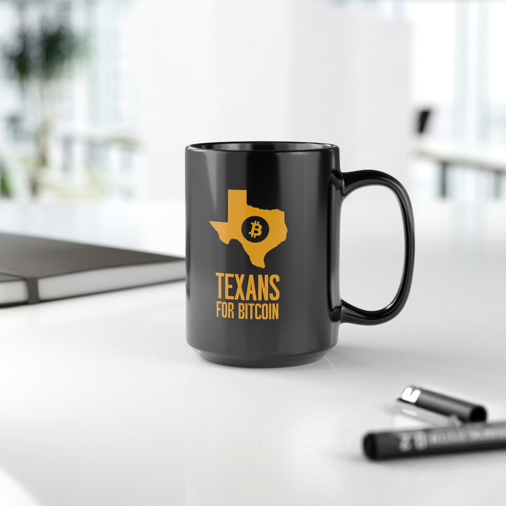 Texans for Bitcoin | Black Mug