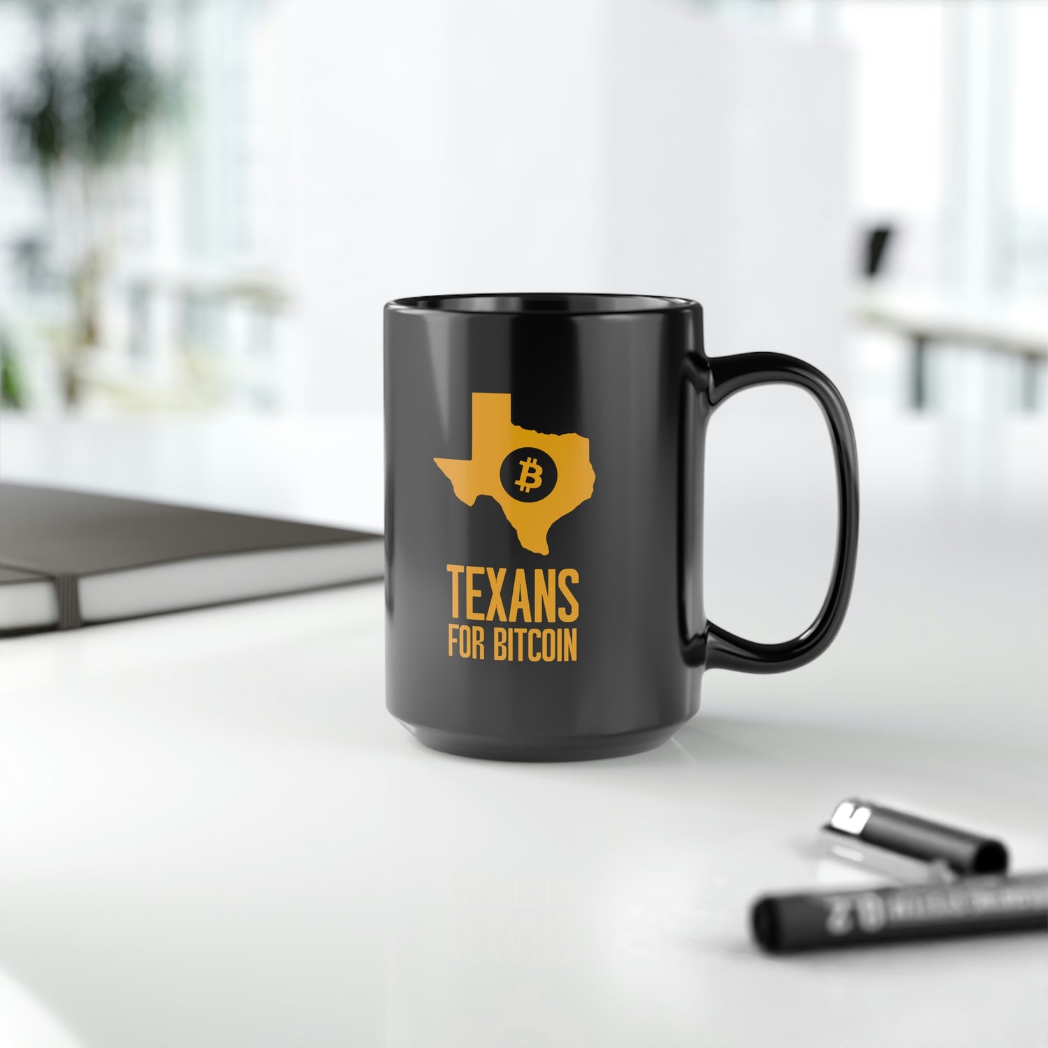 Texans for Bitcoin | Black Mug