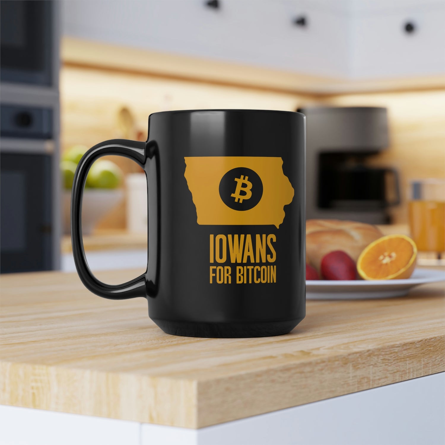 Iowans for Bitcoin | Black Mug