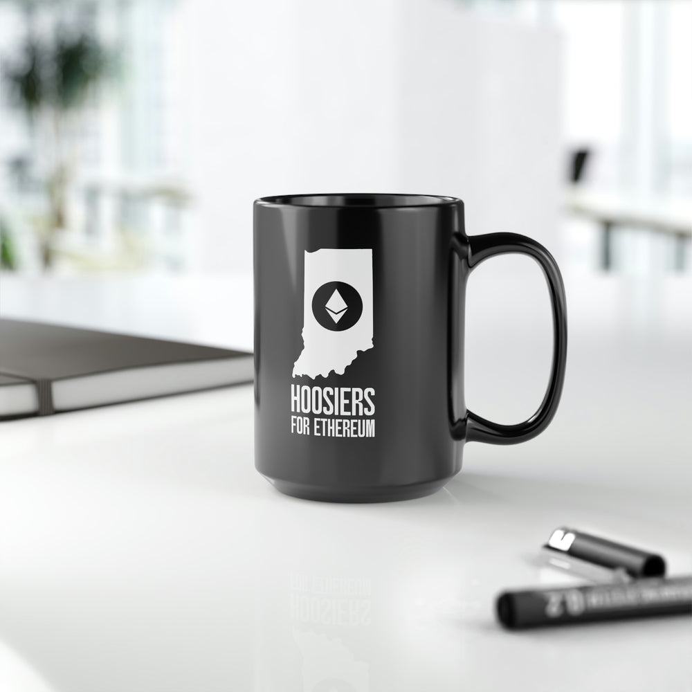 Hoosiers for Ethereum | Black Mug