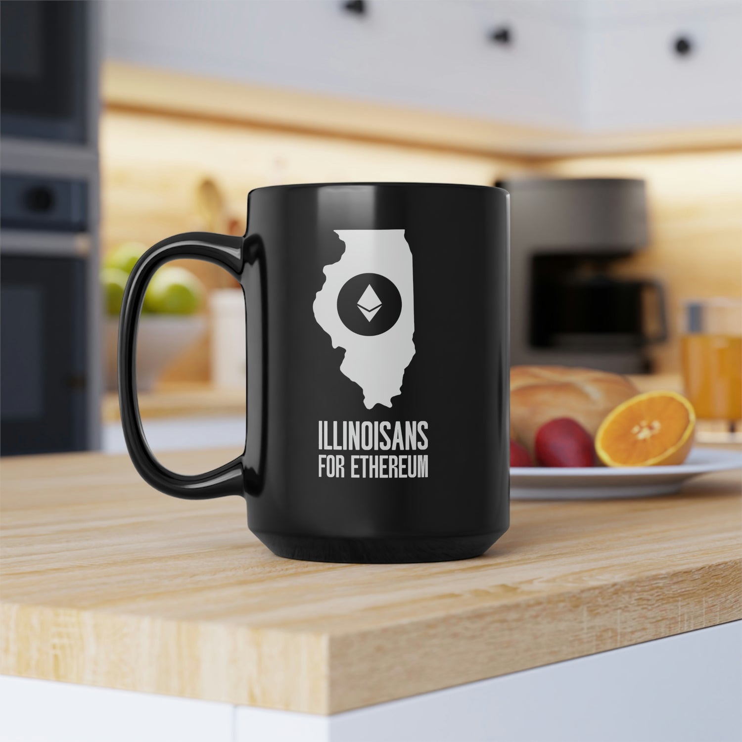 Illinoisans for Ethereum | Black Mug