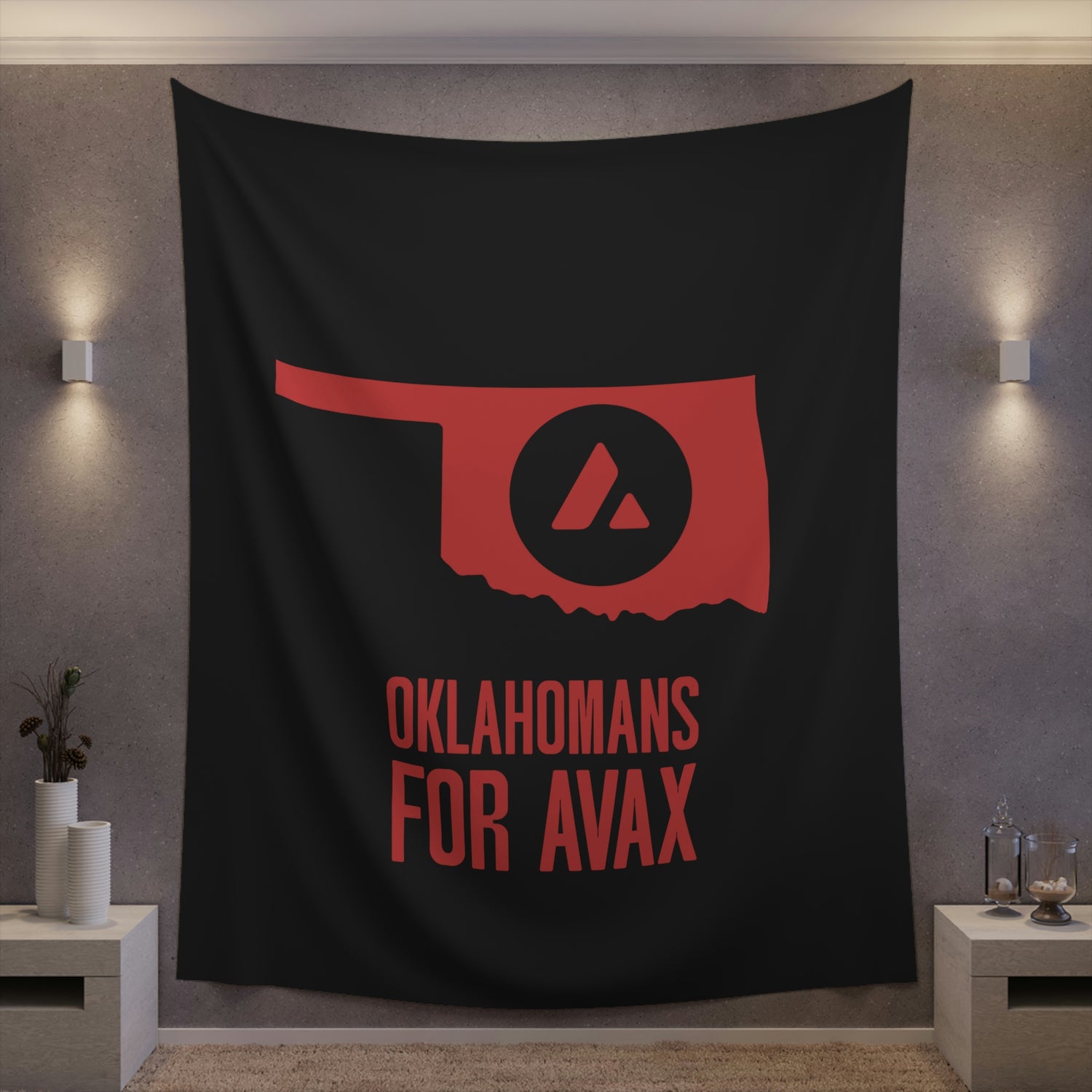 Oklahomans for Avax | Wall Tapestry