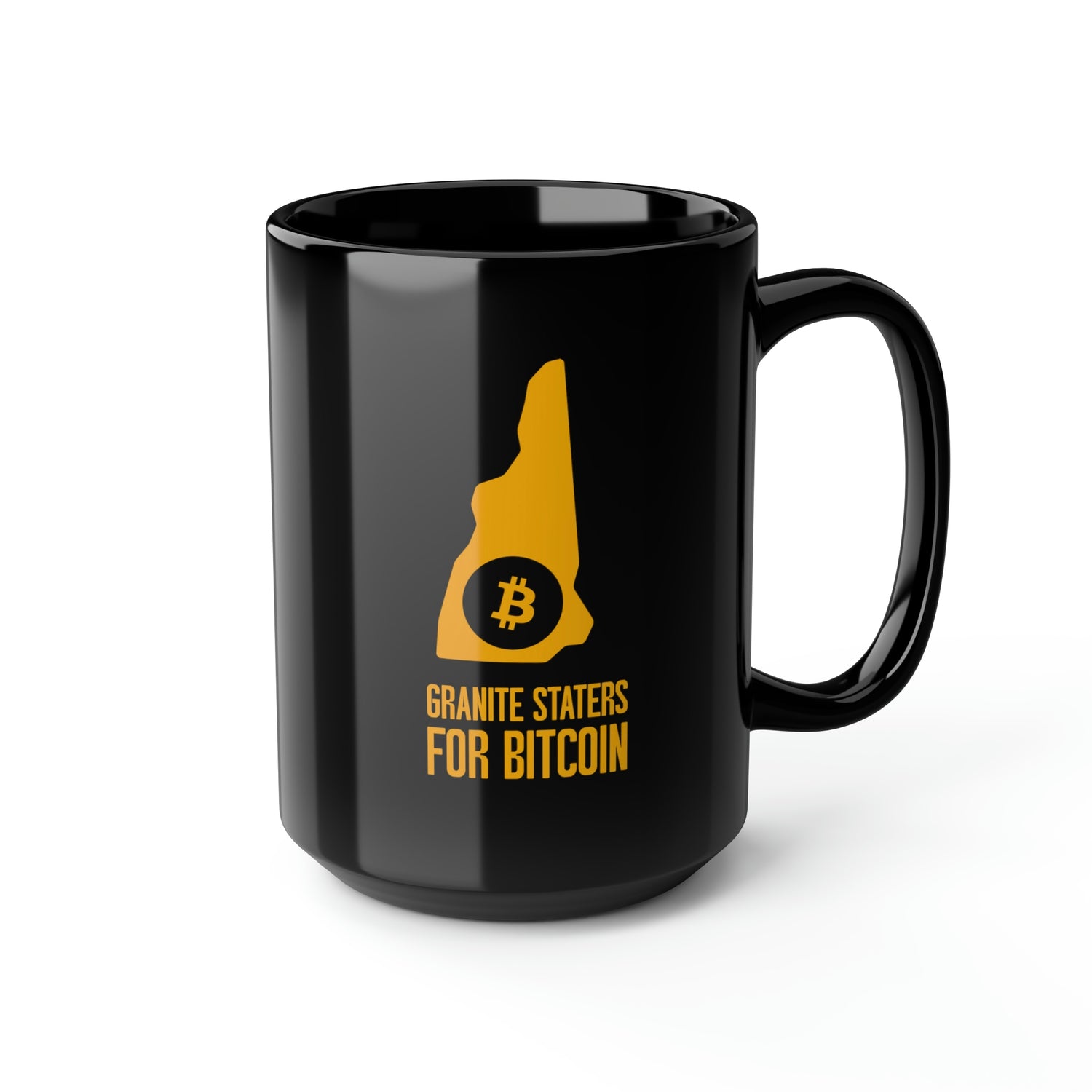 Granite Staters for Bitcoin | Black Mug