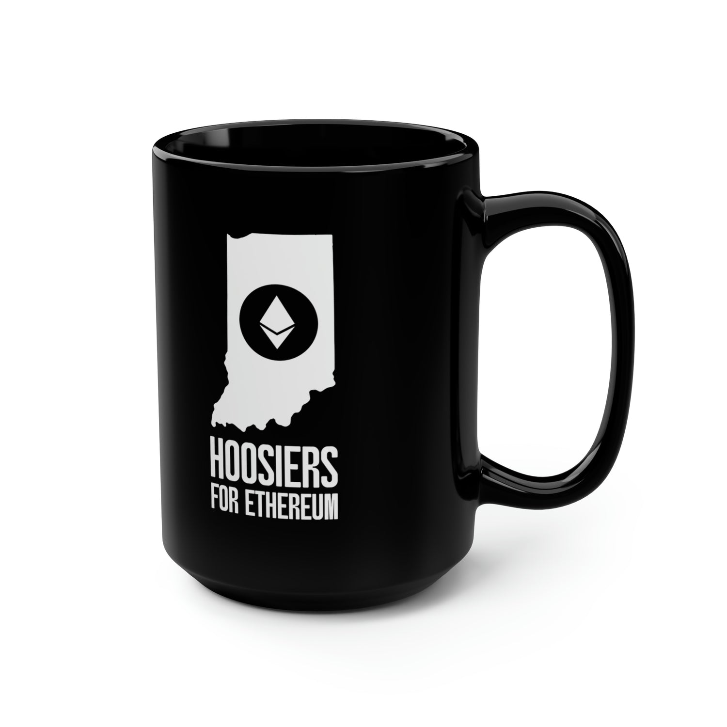 Hoosiers for Ethereum | Black Mug