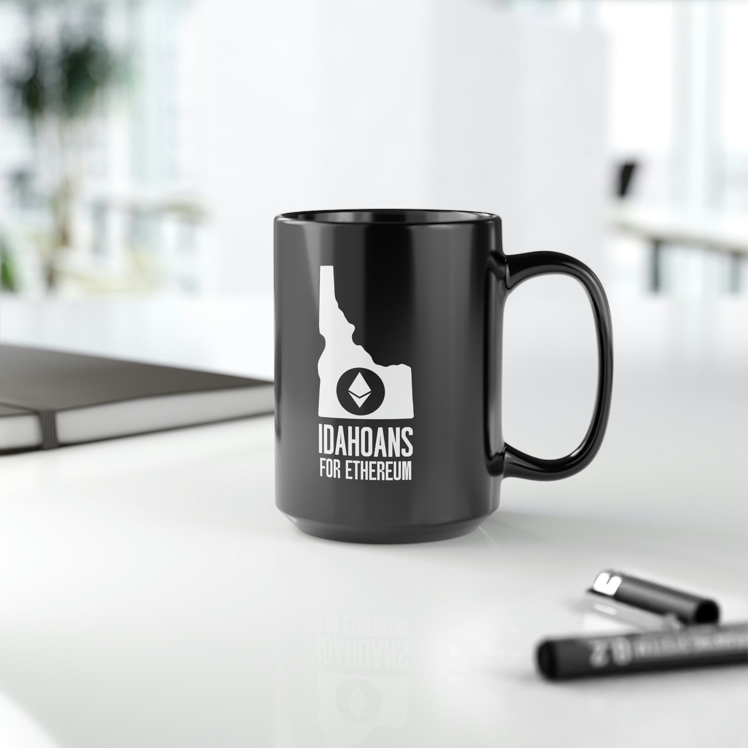 Idahoans for Ethereum | Black Mug