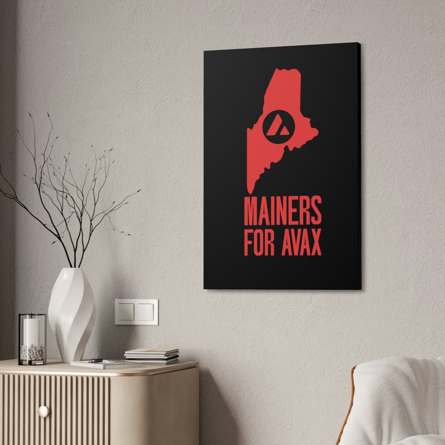 Mainers for Avax | Wall Canvas