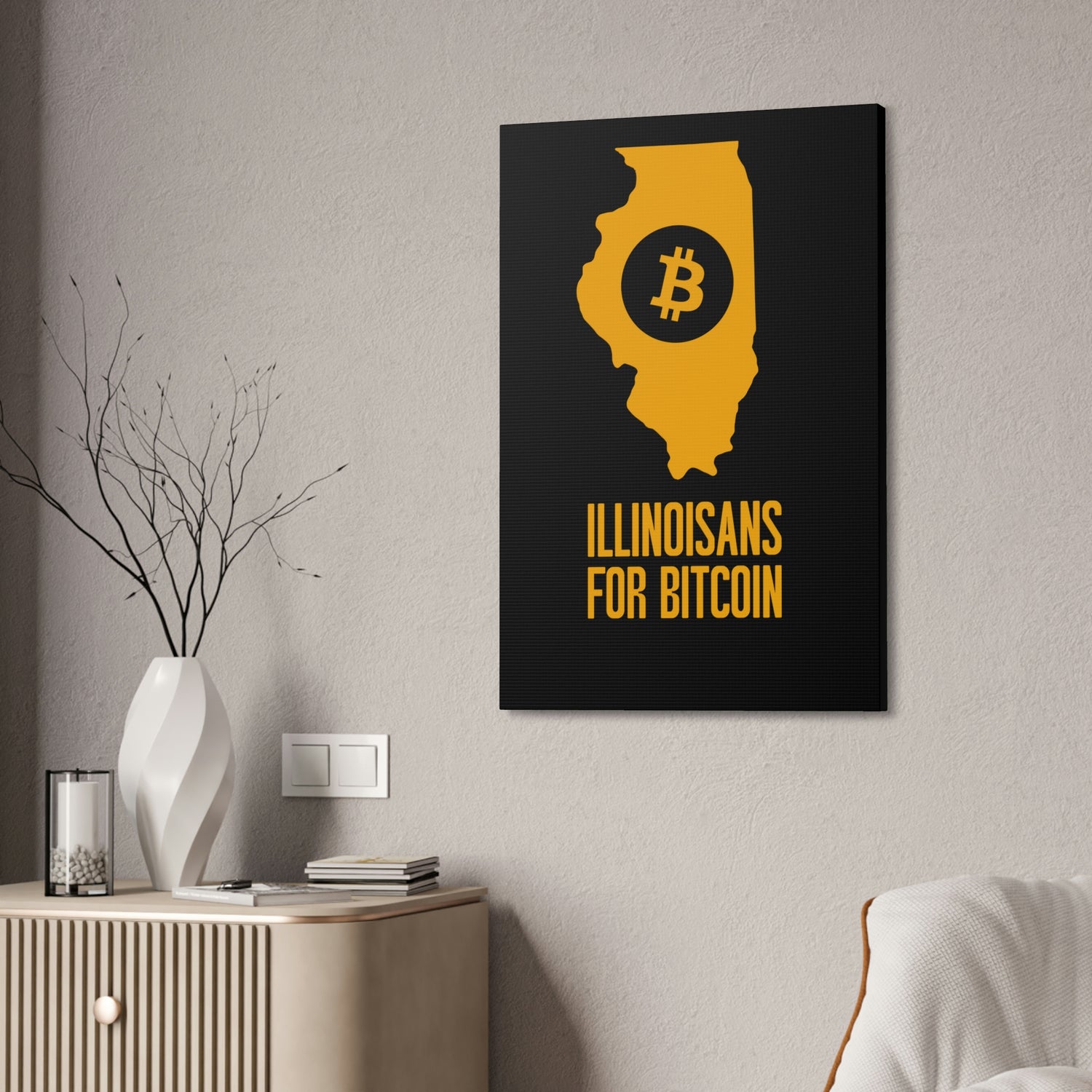 Illinoisans for Bitcoin | Wall Canvas